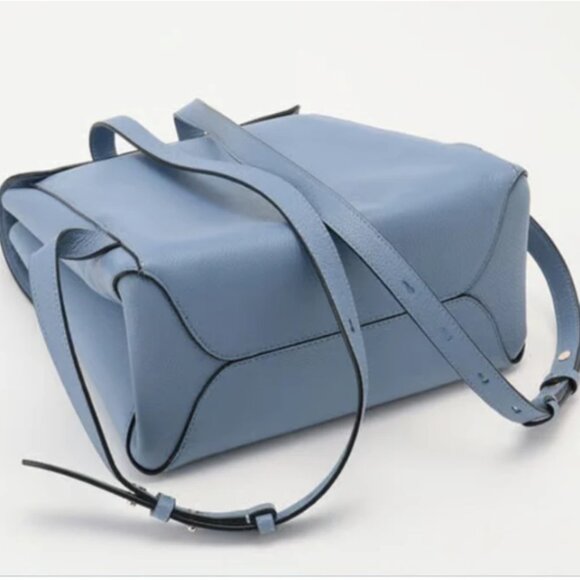 Kate Spade Essential Medium Backpack Blue Leather Turnlock Flap Bag - Picture 5 of 11